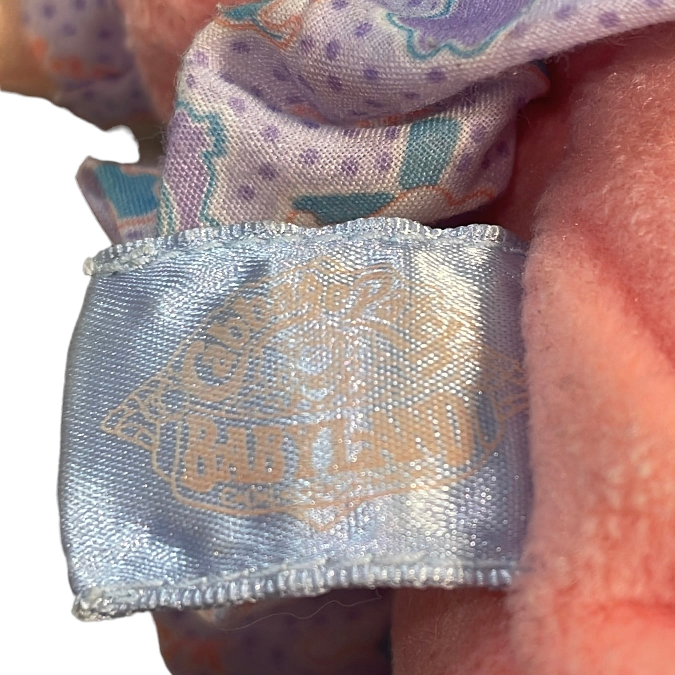 Hasbro Baby Land 10" Cabbage Patch Kid VTG 1988 Doll with RATTLE Plush Bib in EUC