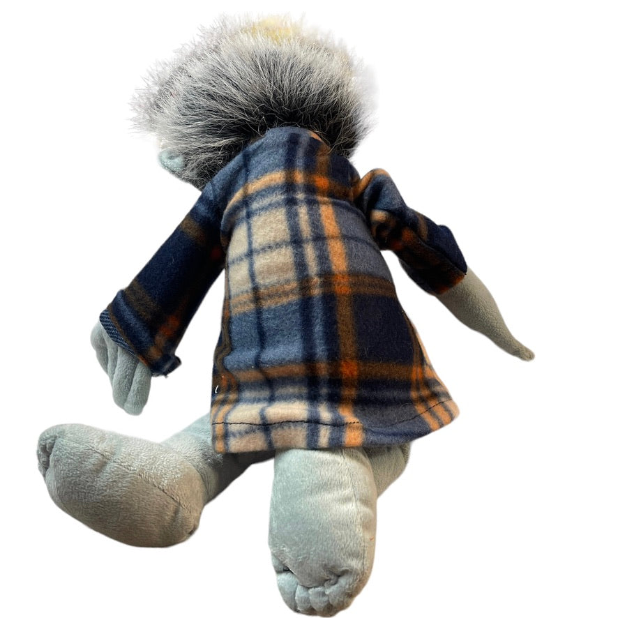 ZOMBIE PARTY Walker Ghoul Plush Doll by KELLYTOY , Plaid Housecoat UWT