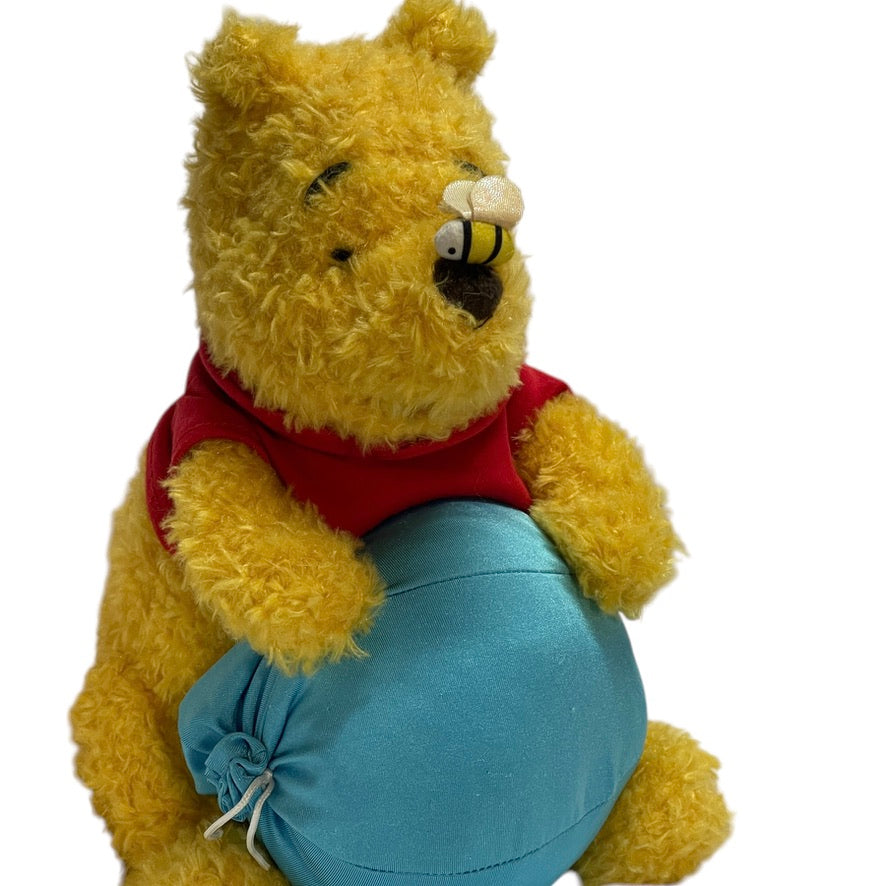 Disney 55th Winnie the Pooh & the Honey Tree 10" Plush with a Bee on his Nose! Preowned ags