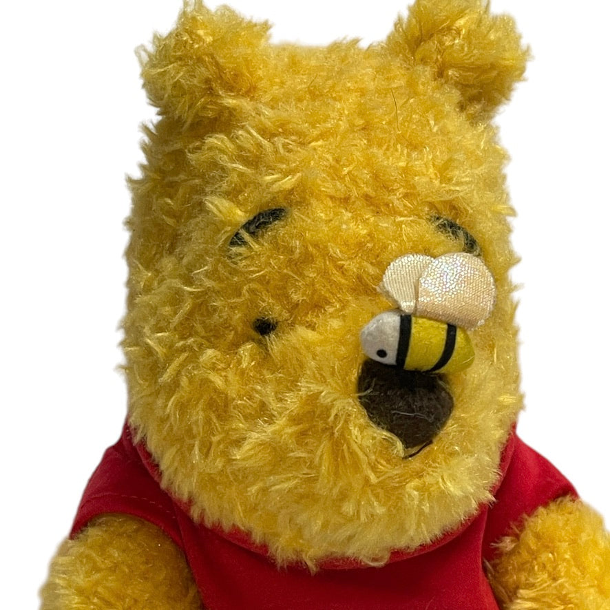 Disney 55th Winnie the Pooh & the Honey Tree 10" Plush with a Bee on his Nose! Preowned ags