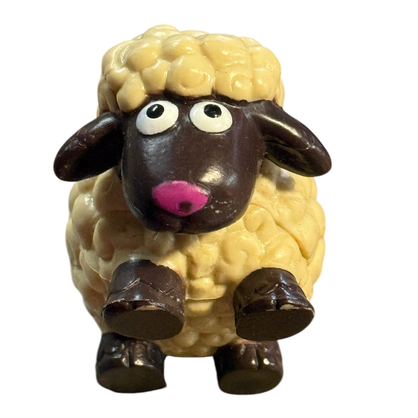 Shaun the Sheep, Wallace & Gromit Vinyl Toy Action Figure Cream and Brown 1.5" Tall in GUC