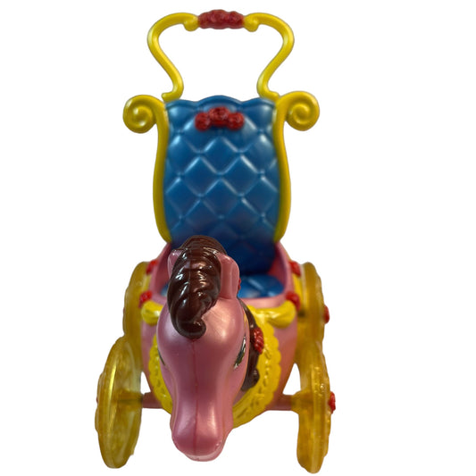 MATTEL 2006 Princess Pink Pony Carriage Toy Buggy Embellished with Red Roses in EUC