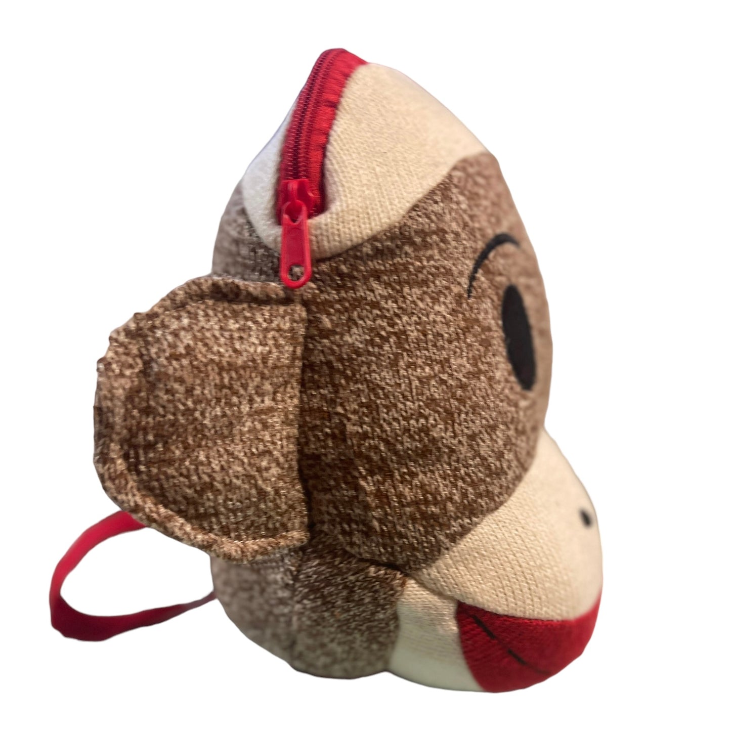 MAXX Classic Zippered SockMonkey Backpack / Pillow Adjustable Straps, Room for Treasures!