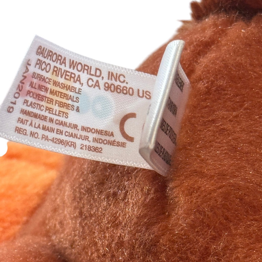Aurora YooHoo Hapee Red Panda Plush, Huge Green Eyes & Striped Tail, Preowned, Adorable!