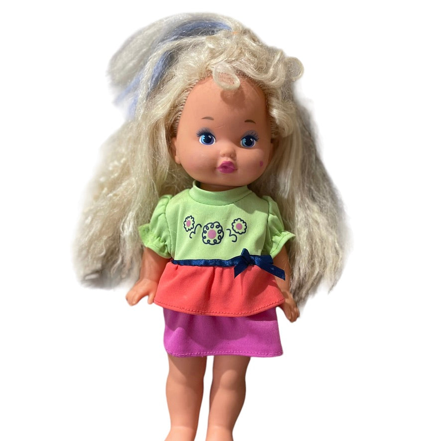 Lil Miss Make Up, 1988 Mattel with Magic Heart on Cheek Blue Eyes & Platinum Crimped Hair!