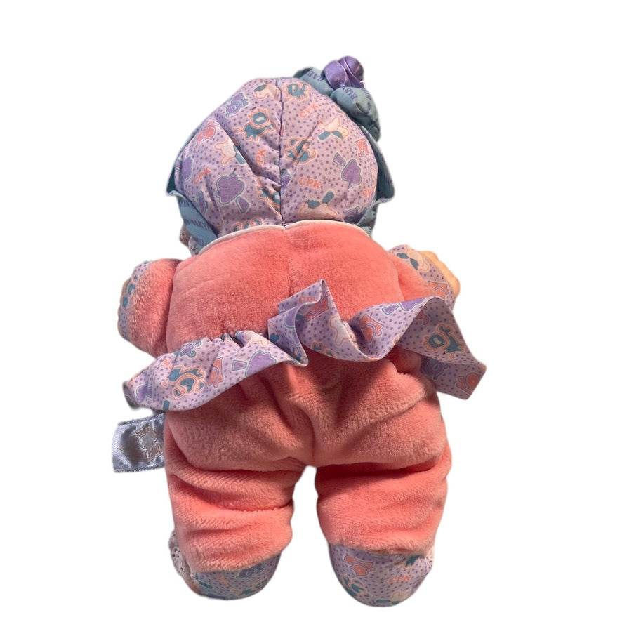 Hasbro Baby Land 10" Cabbage Patch Kid VTG 1988 Doll with RATTLE Plush Bib in EUC