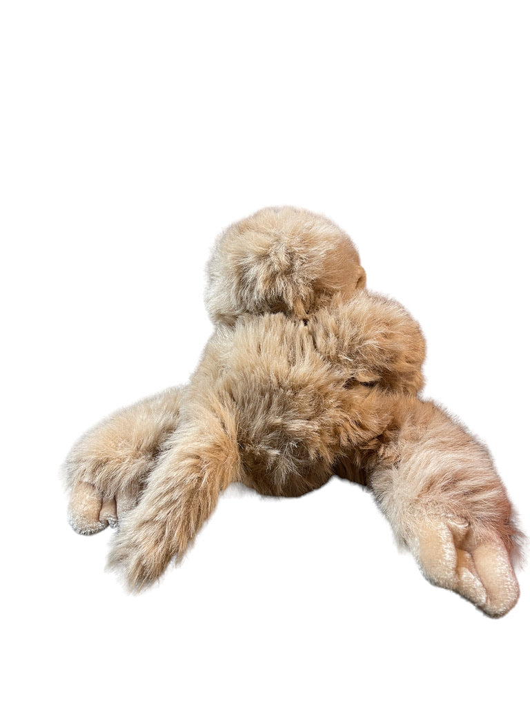 Hanging Monkey 14" Fluffy Soft  Beige Stuffed Animal Toy GUC No Tags