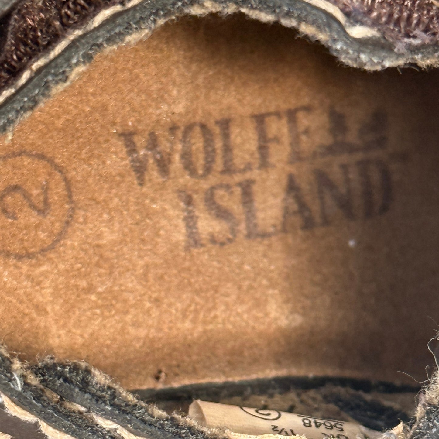 Wolfe Island Fisherman Sandals, Infant Size 2 Brown, Hook & Loop Closure Beige Stitching