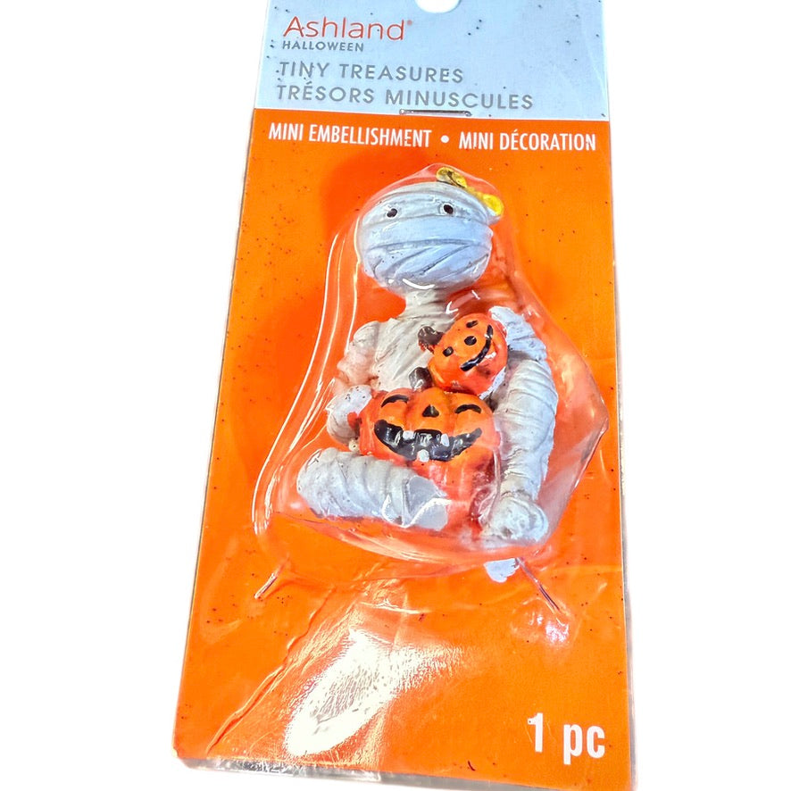 Ashland Halloween Tiny Treasures Mummy with Jack-O-Lanterns Preowned, Unopened