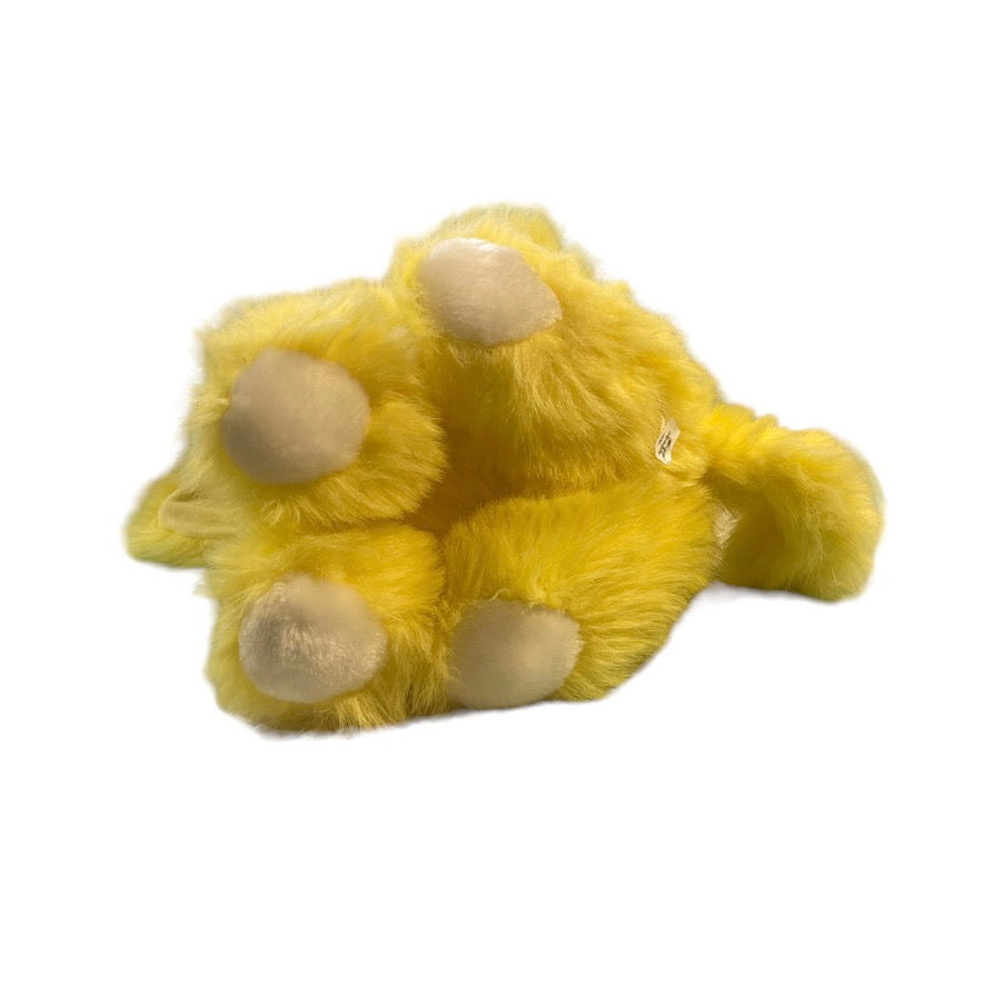 Deep Yellow, Incredibly Cuddly 12" Seated Toy Puppy Dog, Chunky and Sweet in EUC