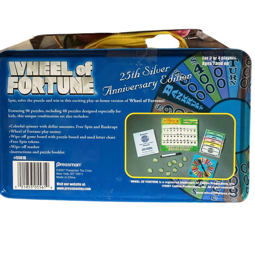 25th Silver Anniversary Edition 'Wheel of Fortune' with 96 Puzzles - 48 Designed for Kids