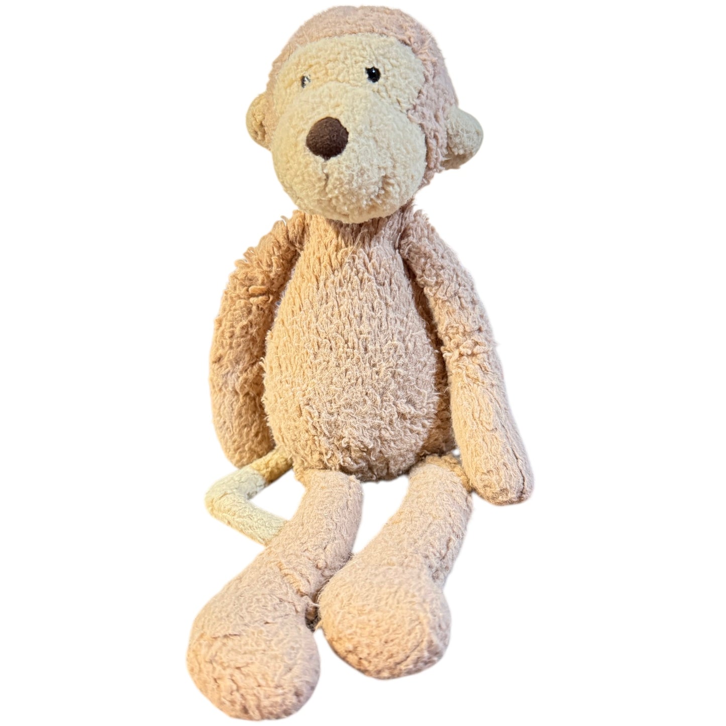 JellyCat London 11" Grey/Beige, Stuffed Animal,  'Mattie Monkey' with a Stretchy Curly Tail!