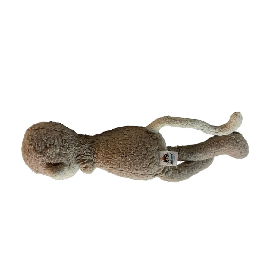 JellyCat London 11" Grey/Beige, Stuffed Animal,  'Mattie Monkey' with a Stretchy Curly Tail!