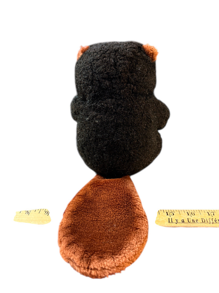 Vintage Plush Beaver Rare 8" Stuffed Animal Toy with Shiny Black Eyes, Flat Tail & Big Teeth!