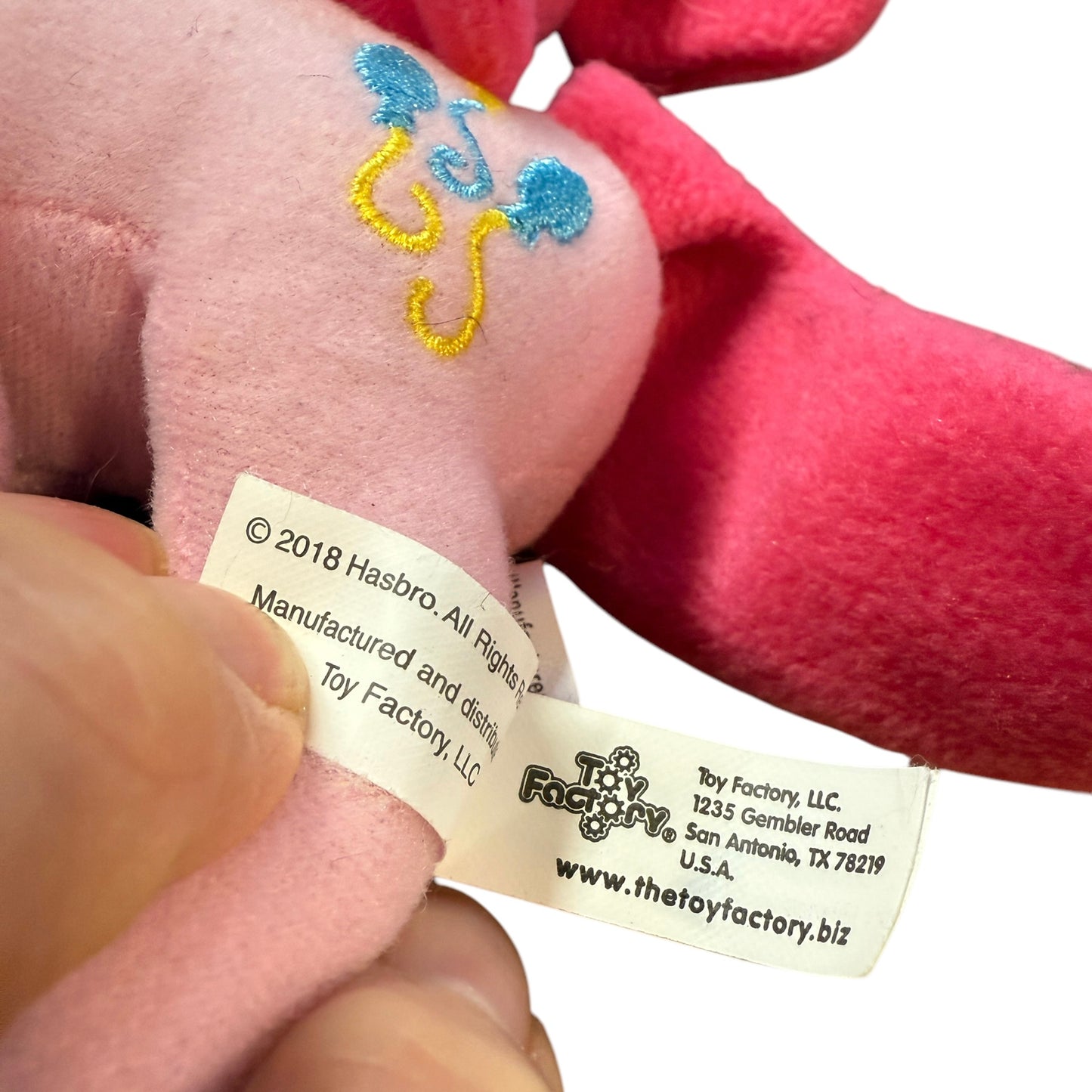 Pinkie Pie, 2018 10" Plush My Little Pony, Beautiful Stitched Eyes, Pink Body with Blue Yellow Balloons