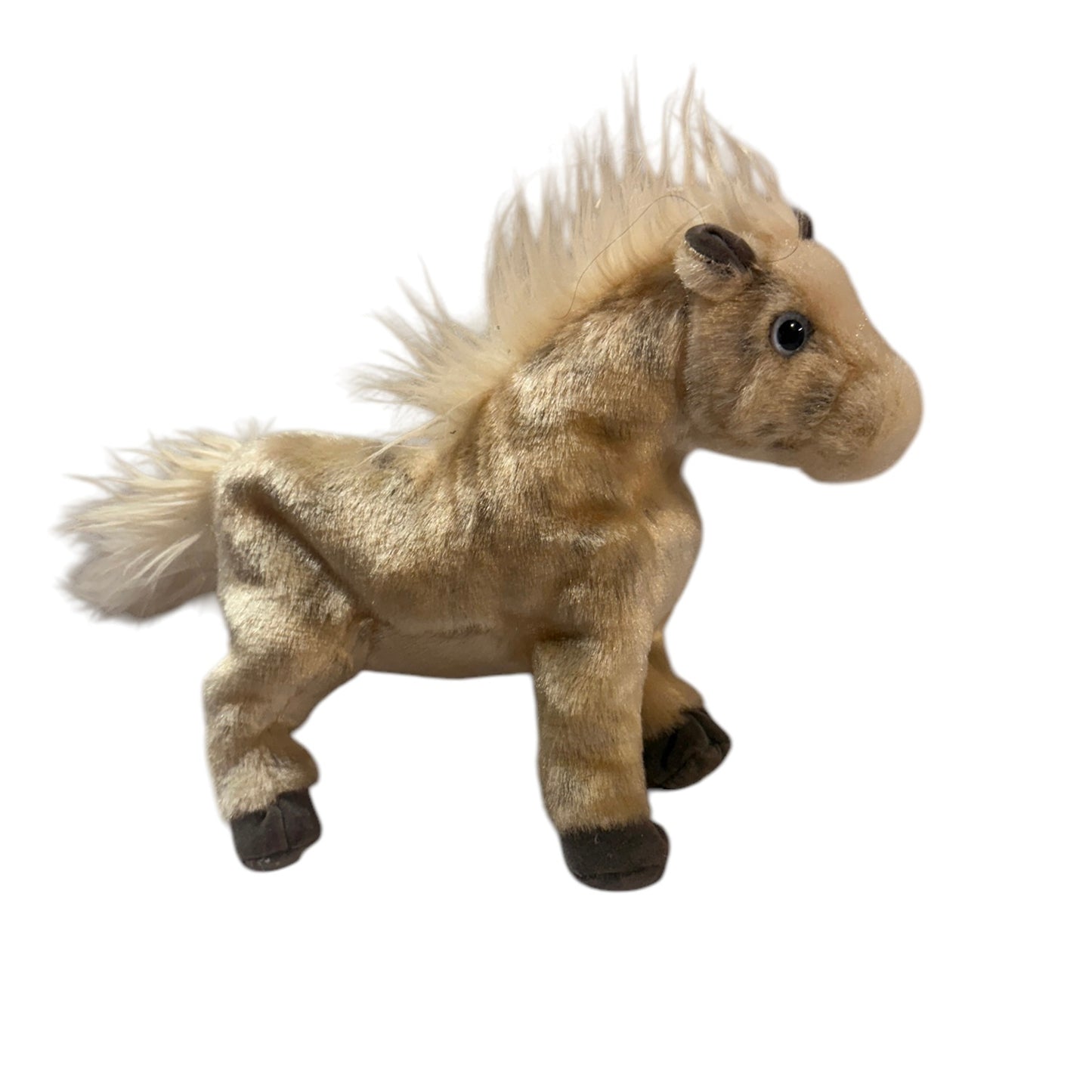 TY Retired Beanie Baby, 'Lightening,' Adorable Cream & Silver Realistic Stuffed Horse Toy in GUC