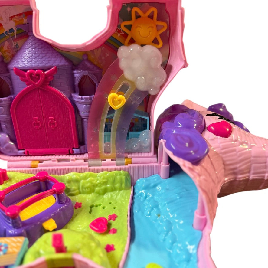 Polly Pocket Unicorn Party Pinata Playset and Assorted Accessories in Excellent Preowned Condition.