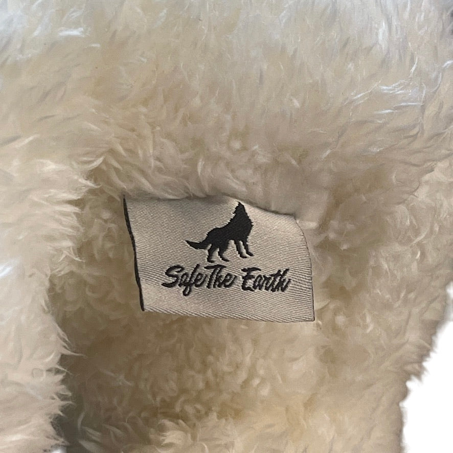 Amazing, Realistic, 'Safe the Earth' White Polar Bear Stuffed Animal Plush GUC
