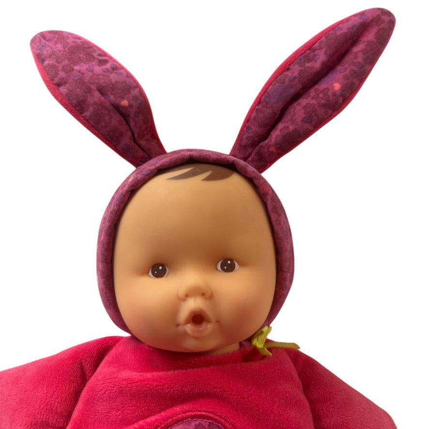 Adorable Corolle Babibunny Dodo Baby Doll Tiny Yellow Bow Missing Sound & Light Box
