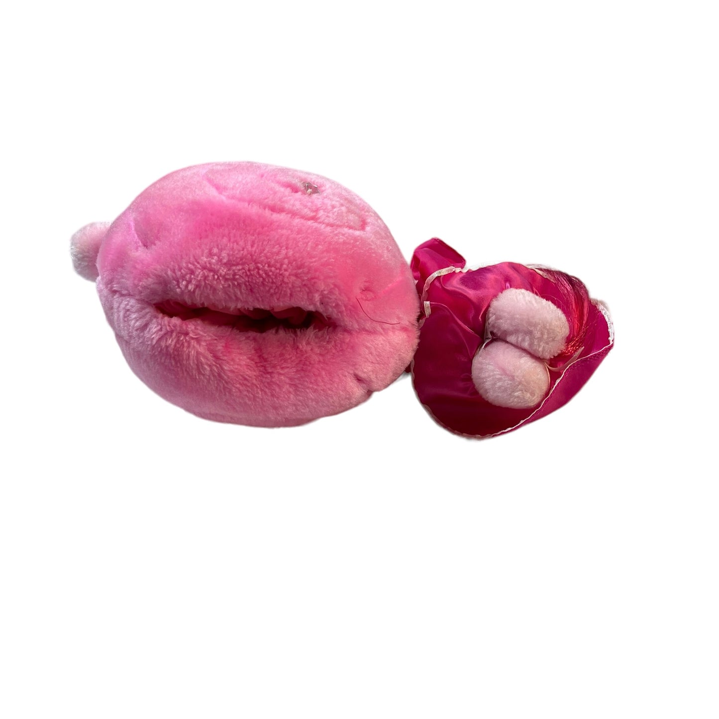 Tonka 1985 Keypers Pink Plush, a Sweet Faced Soft Snail with a Hidden Pouch in GUC