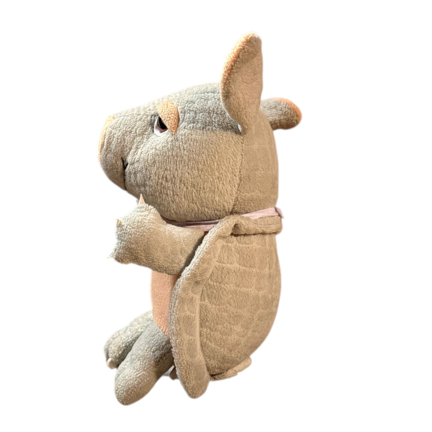 Texas Products Plush Grey Armadillo Stuffed Toy with a Texas Flag Bandana in EUC