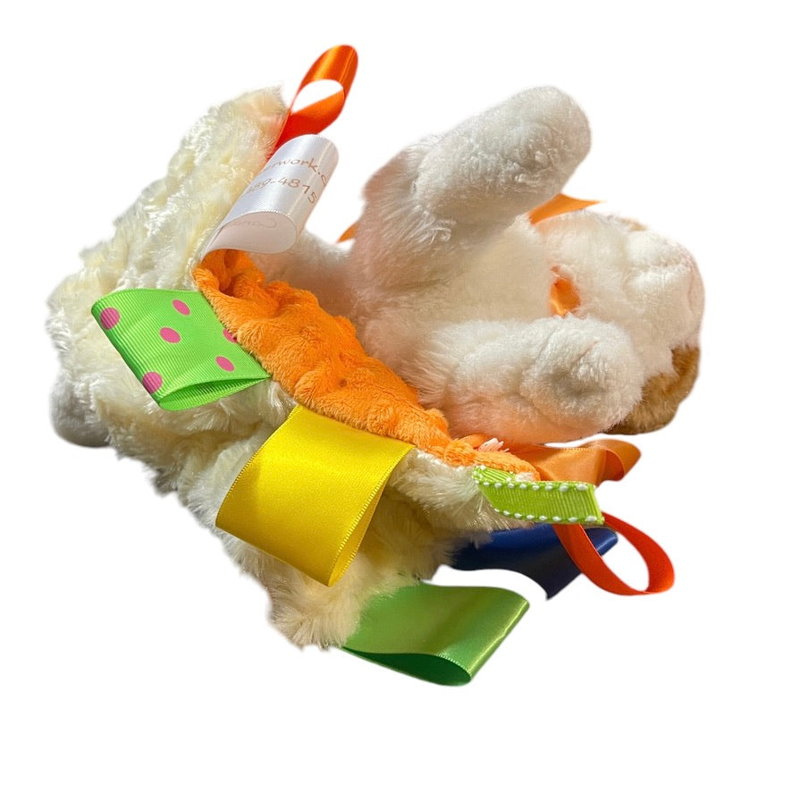 Gund Scoopers Jr, 10" Orange Tabby Plush & Lovey Security Blanket Combo in EUC