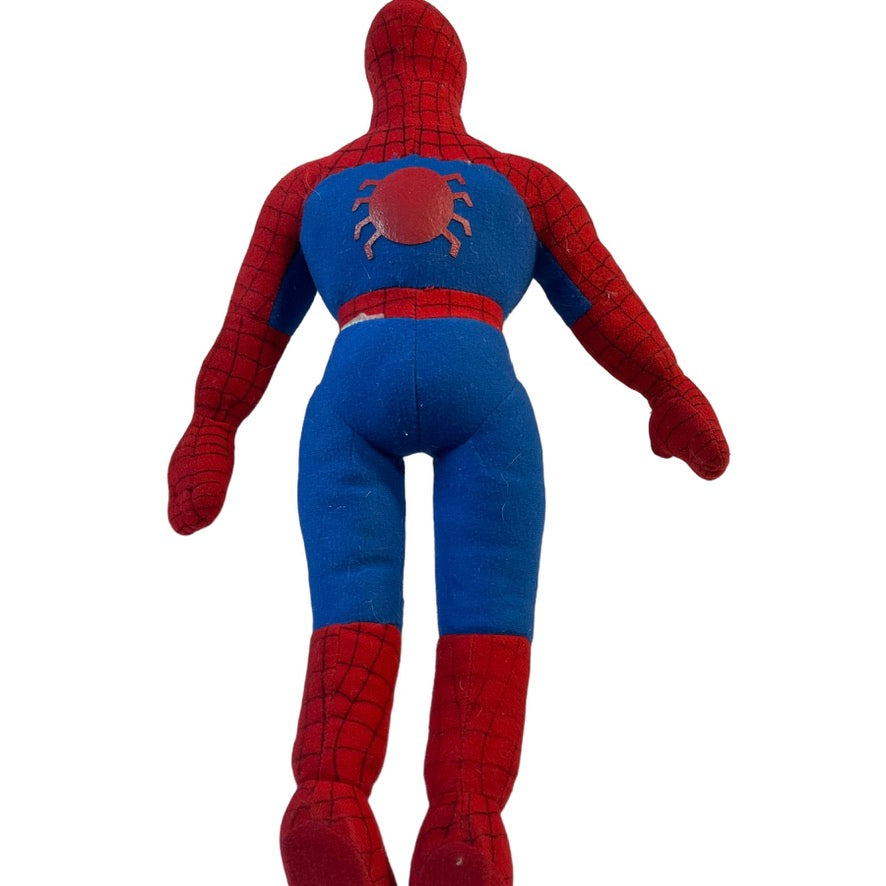 Marvel Spiderman 15" Stuffed Toy with Appliqued Eyes and Classic Spider on Chest GUC