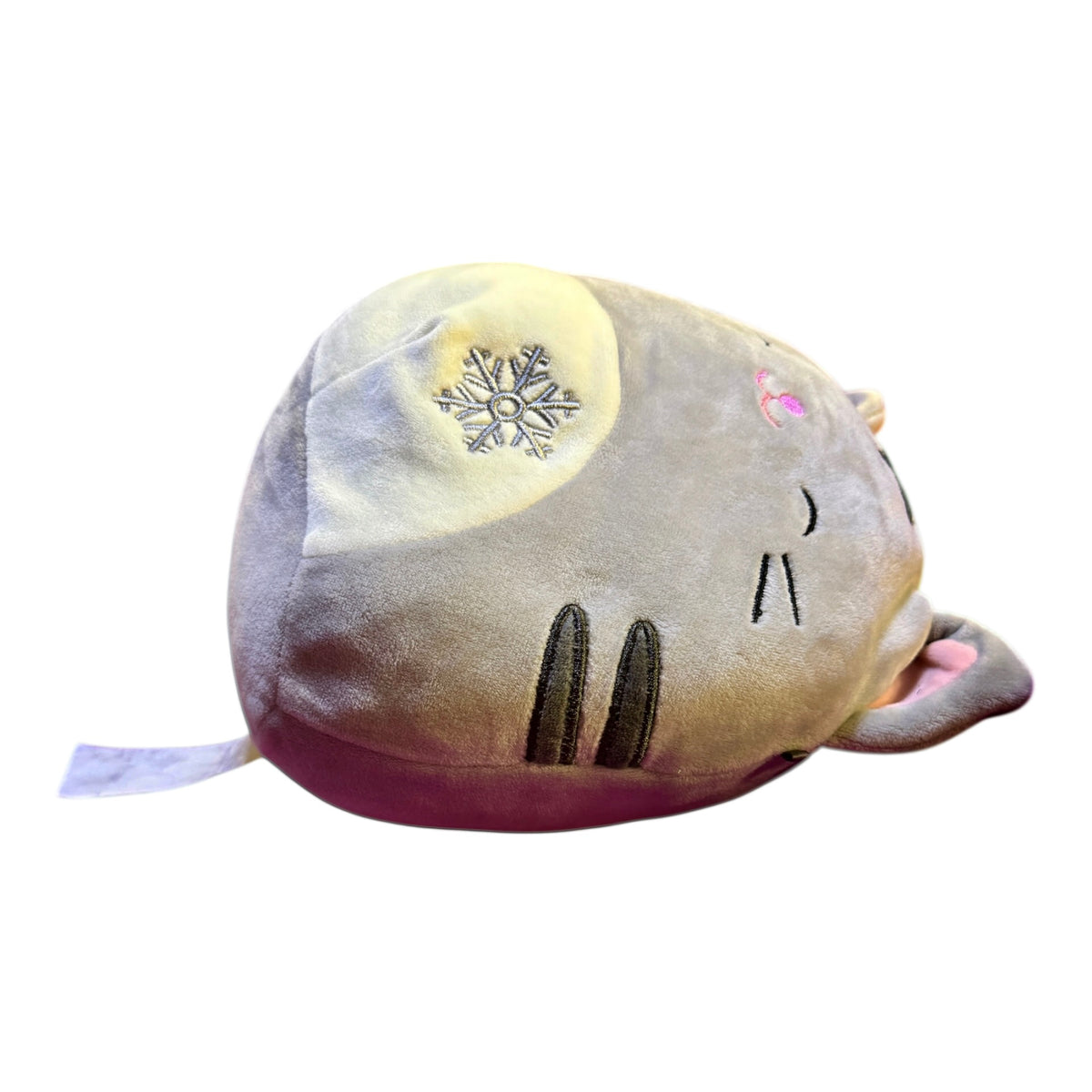 Squishmallow 8" Callie the Tabby Cat Kitty Cat with a Silver Snowflake and Pink Nose!