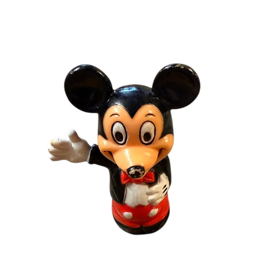 Lot of 2 Disney Collectibles, Vintage 1970's Pencil Topper & Minnie Swim Ring Tub Toy in GUC