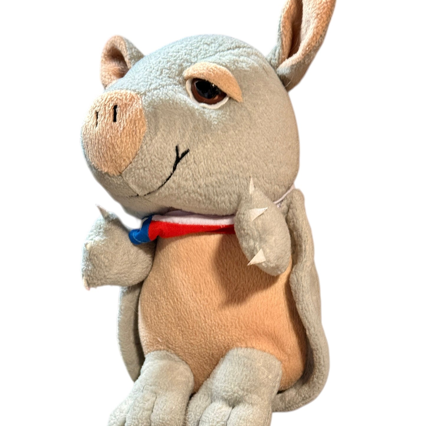 Texas Products Plush Grey Armadillo Stuffed Toy with a Texas Flag Bandana in EUC