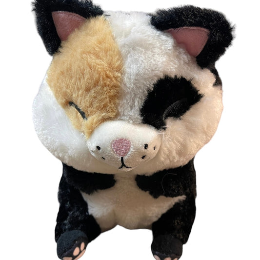 Nanco Belly Buddies Calico Fat Cat Plush Stuffed Animal Toy 9" Preowned in GUC
