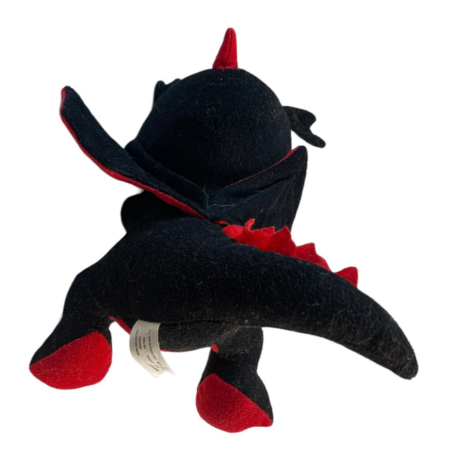 Devilishly Handsome Dragon Black & Red 12" Plush Stuffed Animal Caravan Soft Toys Halloween