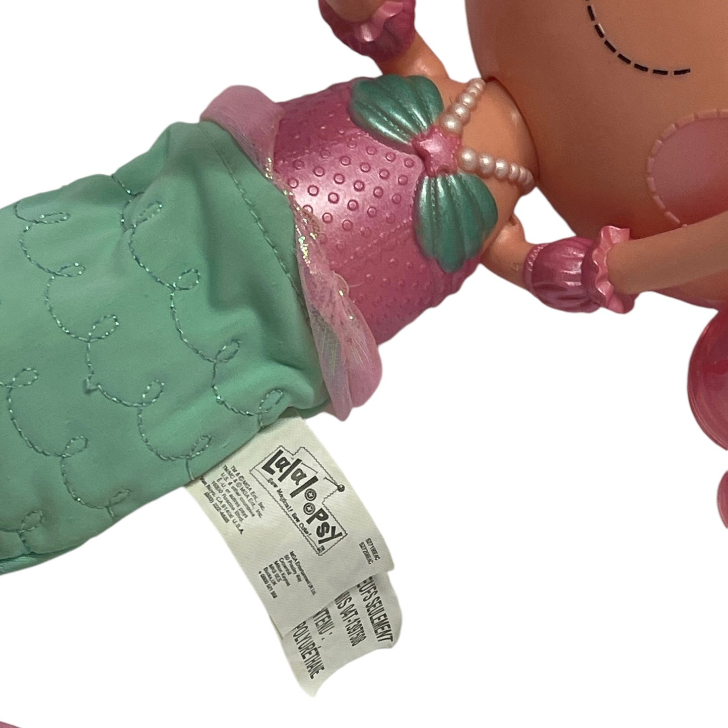 Lalaloopsy Bubbly Mermaid Pearly Seafoam Doll 14" Pink Bubble Hair & Tiara, Bath Time Fun!
