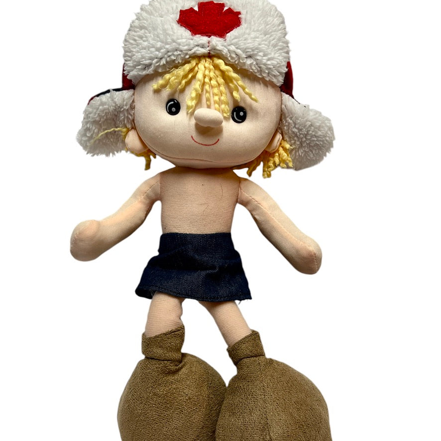 Canadian Outgdoor Girl Kickin's Kids 12" Toy Doll Preowned in EUC with Missing Jacket