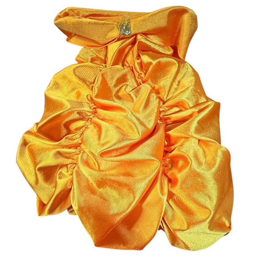 Yellow Silky Flounced 'Belle' Like Halloween Costume Dress by Rubies Costume Co. Size S