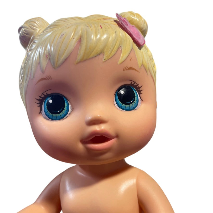 Drink & Wet Baby Alive  2015, Pink Boots & Dainty Dress, in Good Preowned Condition