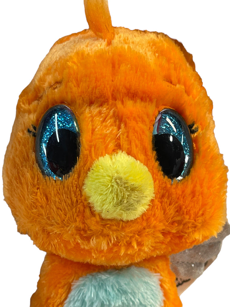 Hatchimal Orange Bird with Silver Wings & Sparkly Blue Eyes, by Spin Master, Preowned