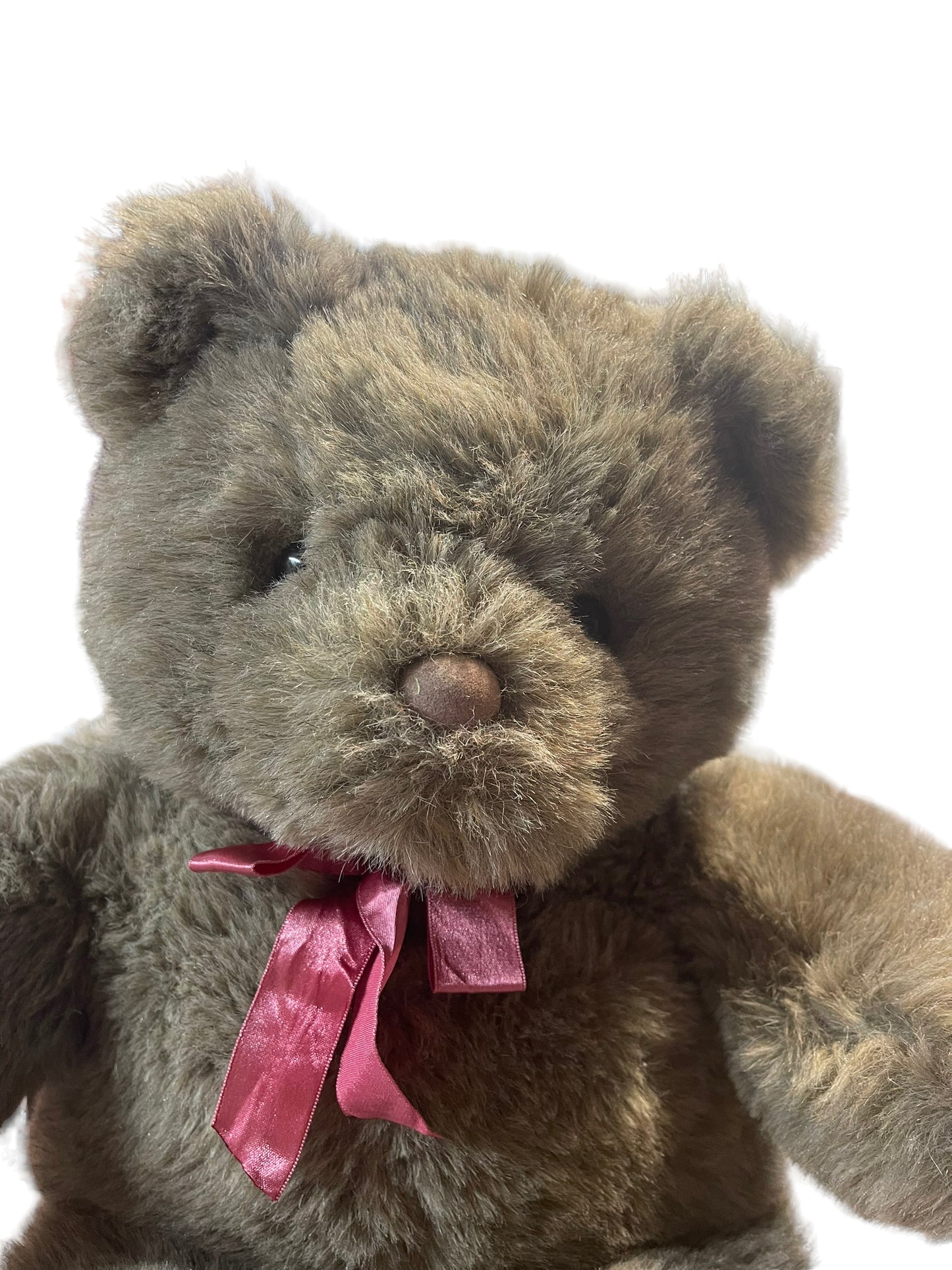 Preloved 21" Plush Creations Vintage 1995 Grey/Brown Fluffy Teddy Bear EUC