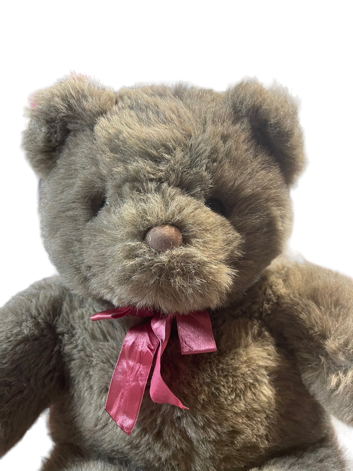 Preloved 21" Plush Creations Vintage 1995 Grey/Brown Fluffy Teddy Bear EUC