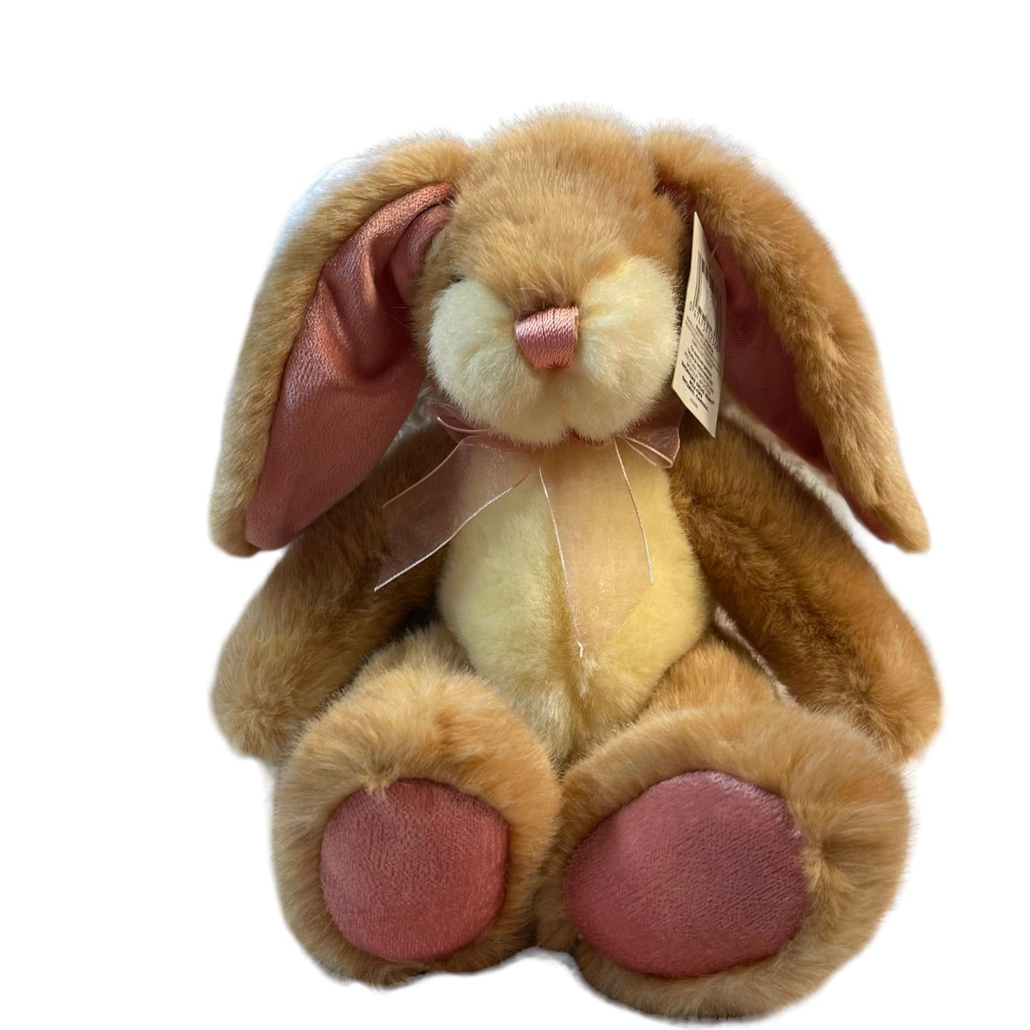 Dandee International Vintage Shopper's Drug Mart Lop Eared Bunny, Beige, Cream with Pink Accents