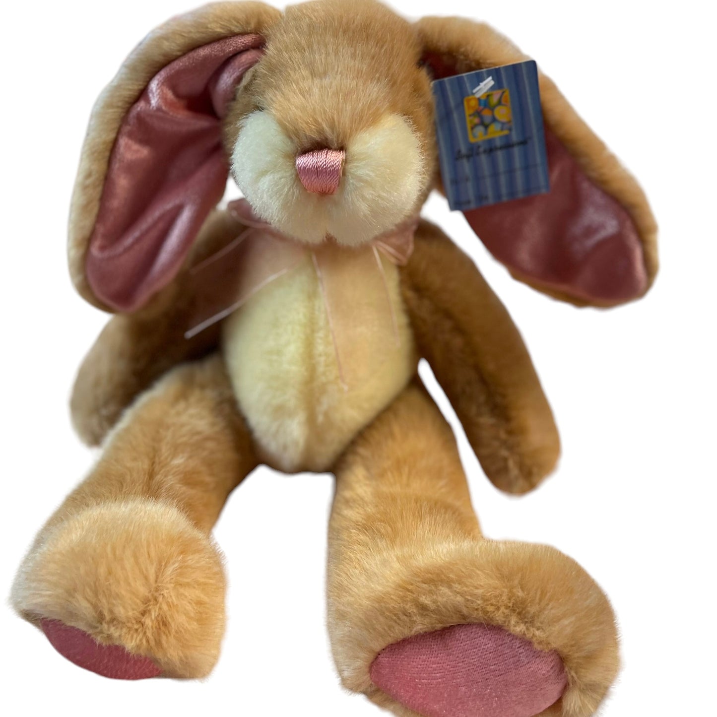 Dandee International Vintage Shopper's Drug Mart Lop Eared Bunny, Beige, Cream with Pink Accents