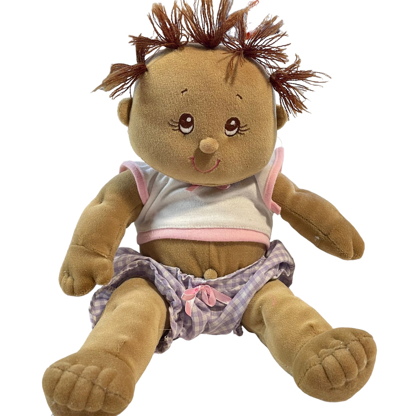 Vintage Toys R Us 'My First You & Me' Soft Ethnic Plush Baby Doll Original Clothes EUC