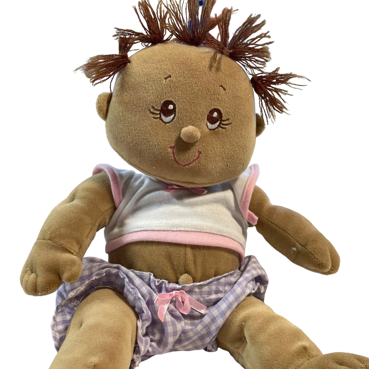 Vintage Toys R Us 'My First You & Me' Soft Ethnic Plush Baby Doll Original Clothes EUC