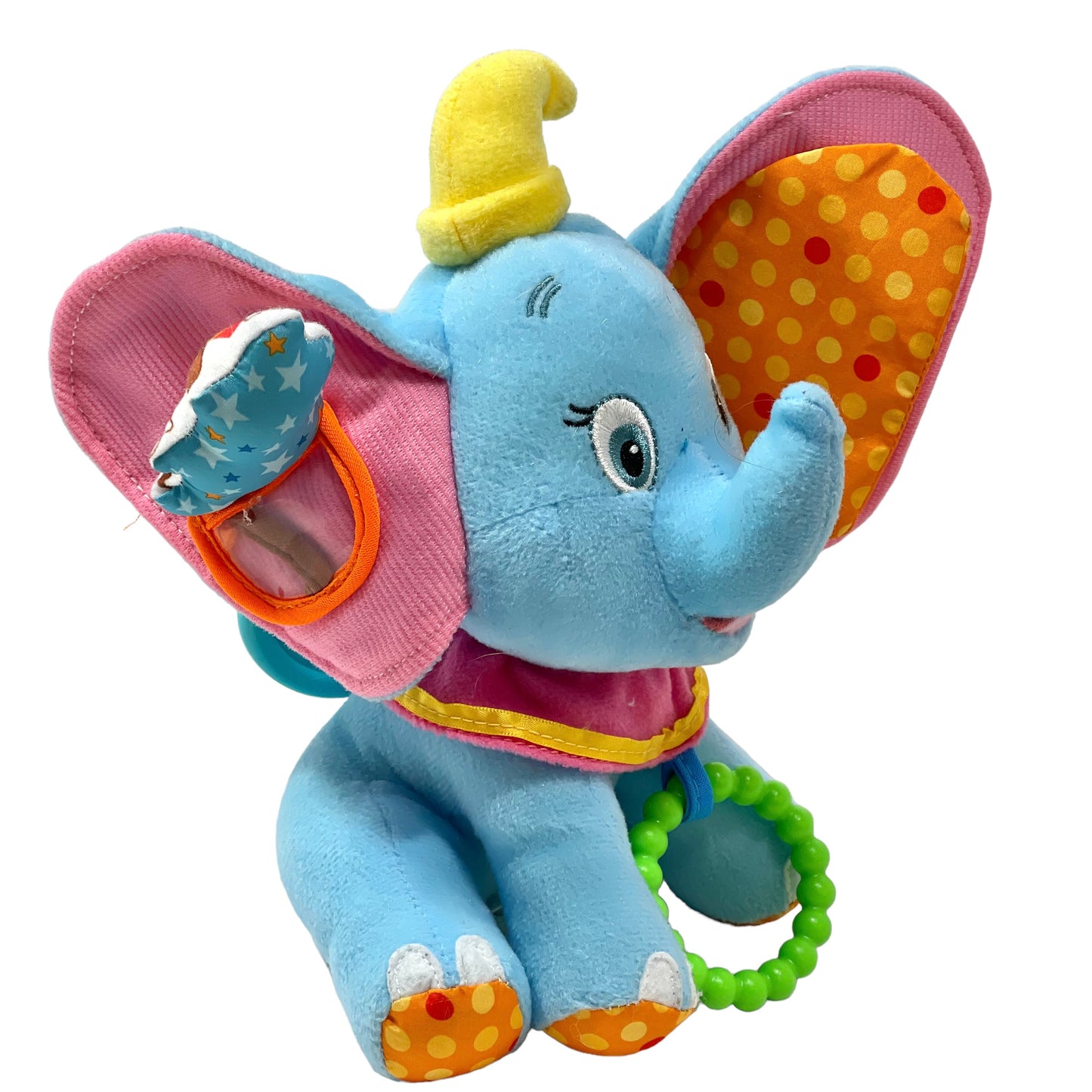Disney Dumbo Elephant Plush Interactive Baby Toy Teether with Chime
