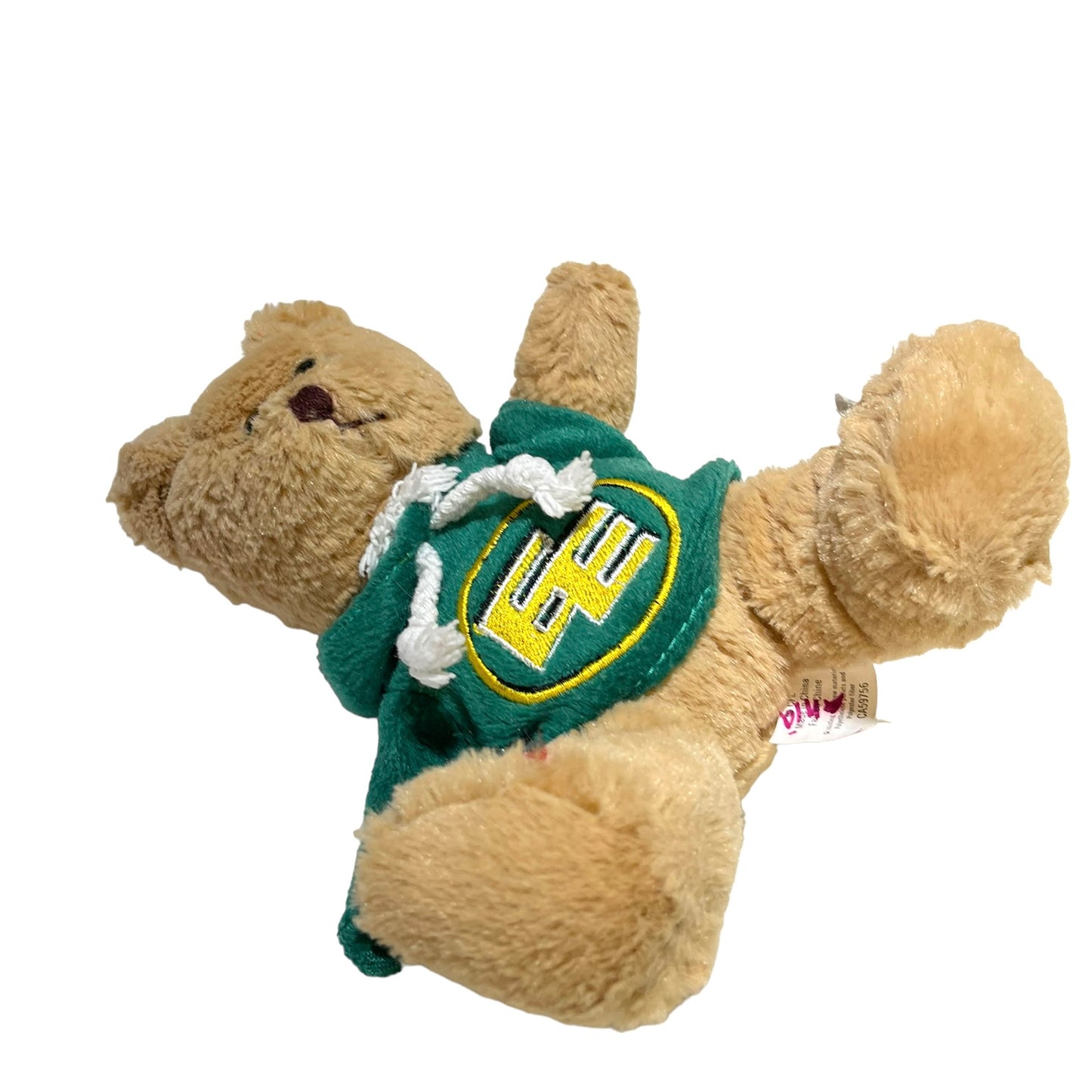 CFL Edmonton Football Bear, Green Hoody with Gold 'EE' Logo
