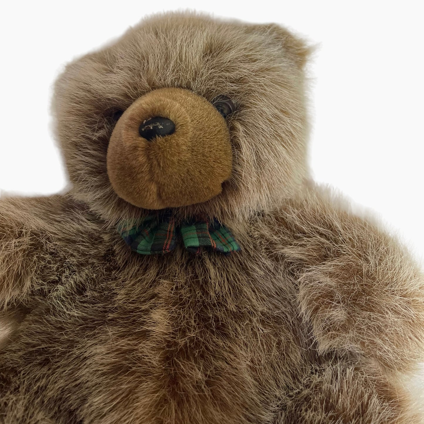 Chunky Unipak Teddy Bear Brown Frosted Long Haired 9", Sweet Detailed Face & Paws