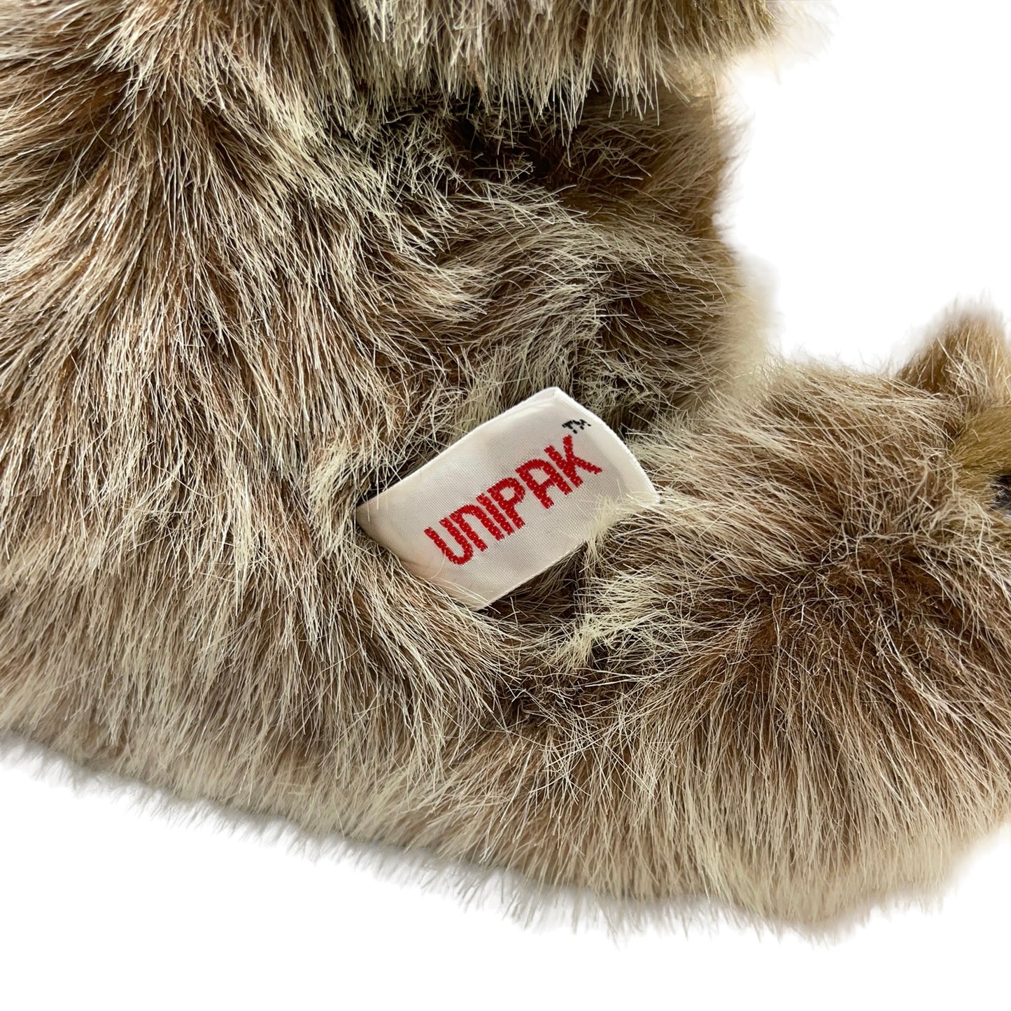 Chunky Unipak Teddy Bear Brown Frosted Long Haired 9", Sweet Detailed Face & Paws