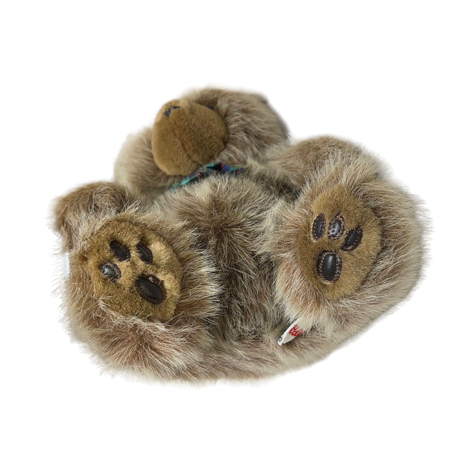 Chunky Unipak Teddy Bear Brown Frosted Long Haired 9", Sweet Detailed Face & Paws