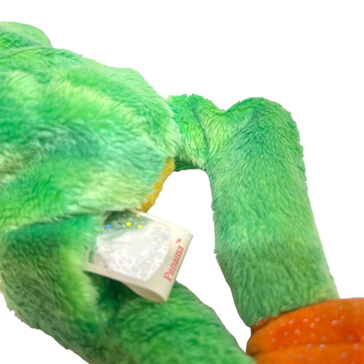 TY 'Panama', Tree Frog Beanie Baby, Amazing Googly Eyes & Sparkly Orange Hands & GUC with Tags!
