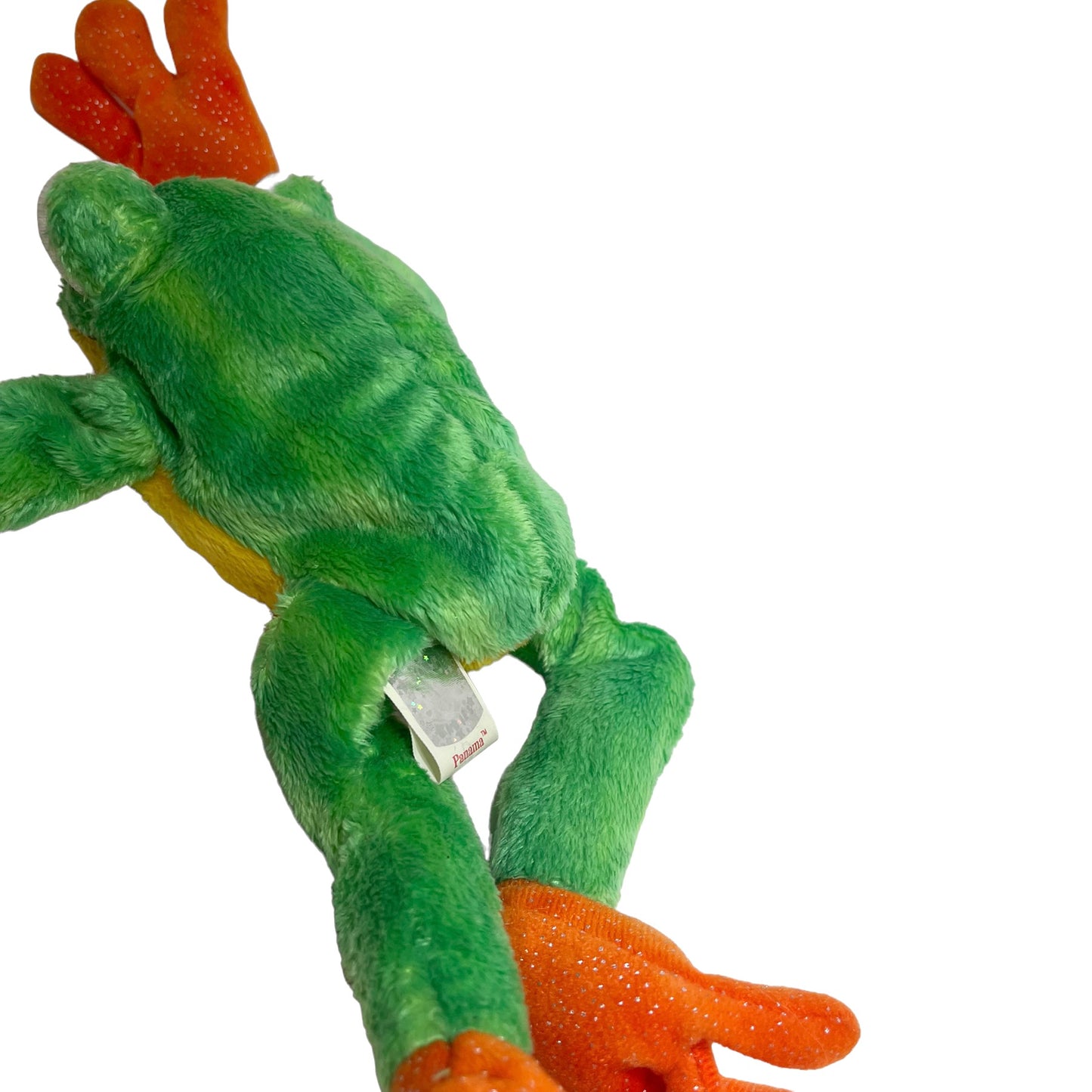 TY 'Panama', Tree Frog Beanie Baby, Amazing Googly Eyes & Sparkly Orange Hands & GUC with Tags!